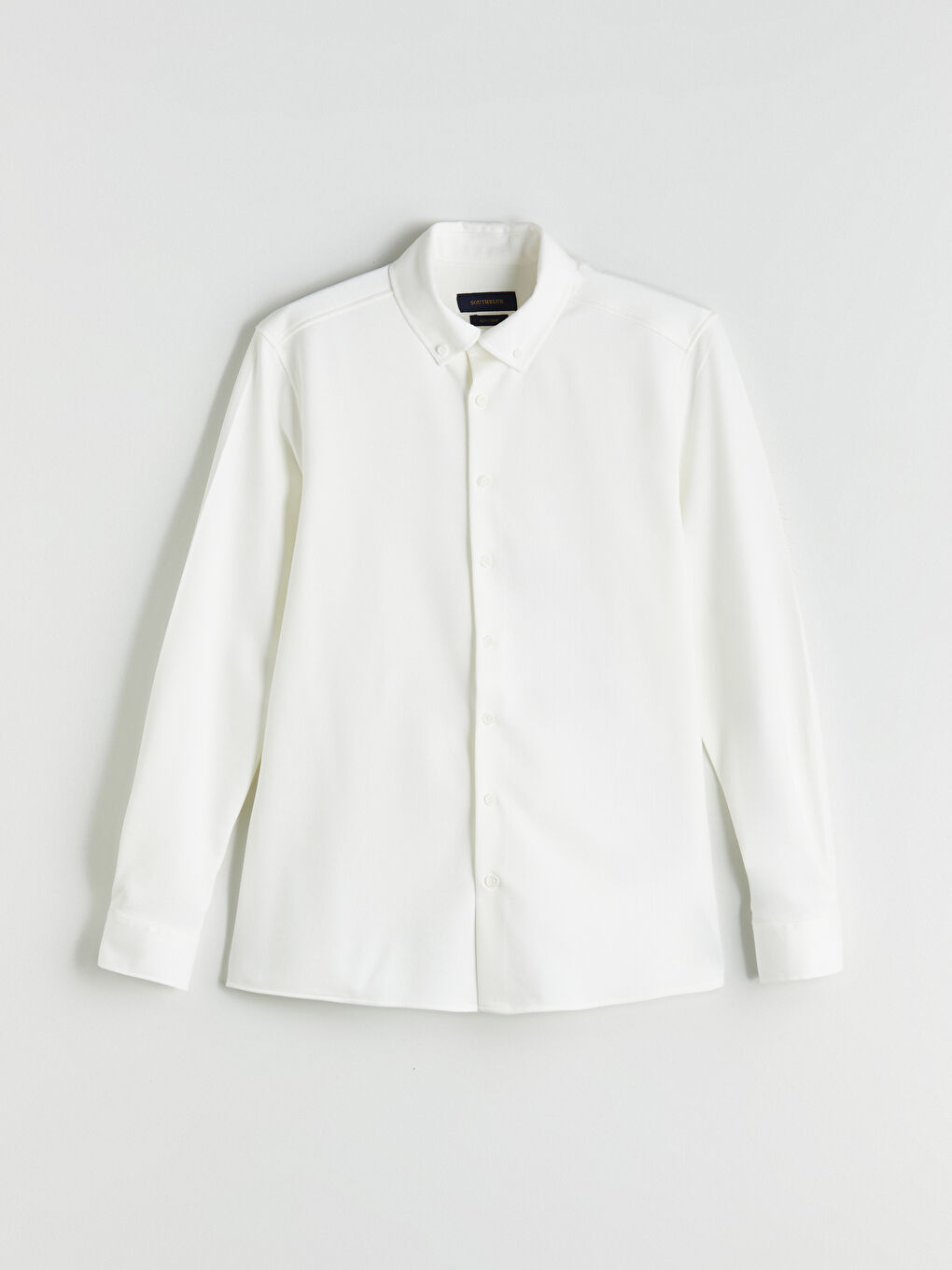 Ekru Slim Fit Uzun Kollu Erkek Gömlek-4