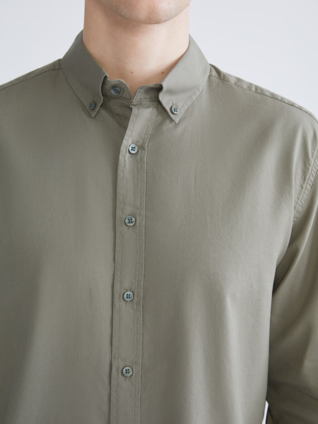 SOUTHBLUE Slim Fit Long Sleeve Oxford Men's Shirt -W53916Z8-CTA