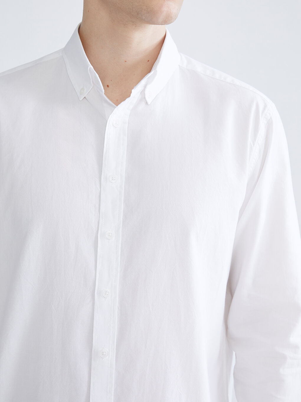 SOUTHBLUE Slim Fit Long Sleeve Oxford Men's Shirt -W53916Z8-Q6K