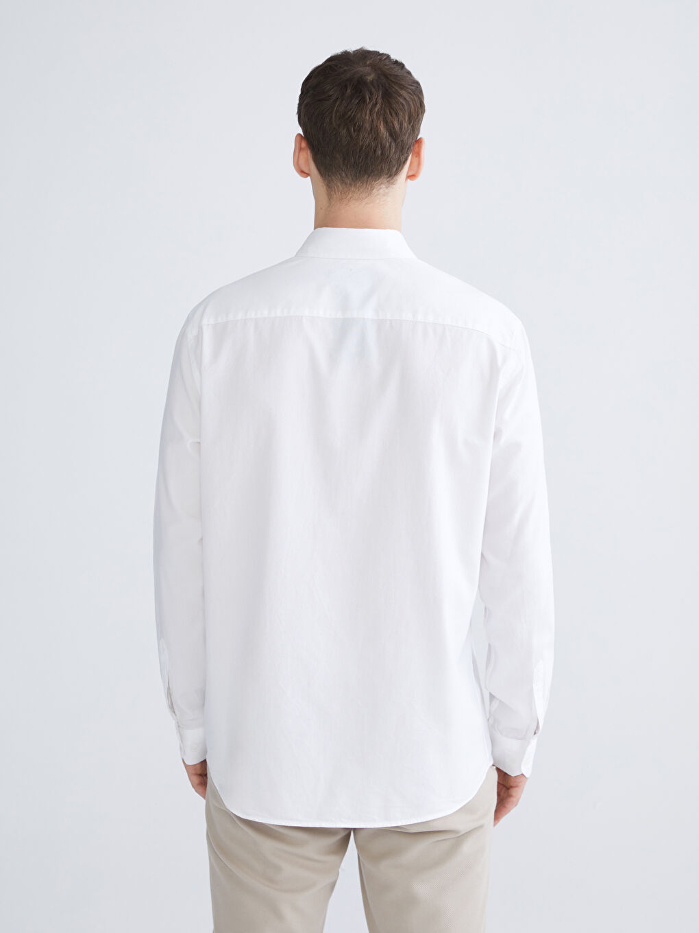 SOUTHBLUE Slim Fit Long Sleeve Oxford Men's Shirt -W53916Z8-Q6K
