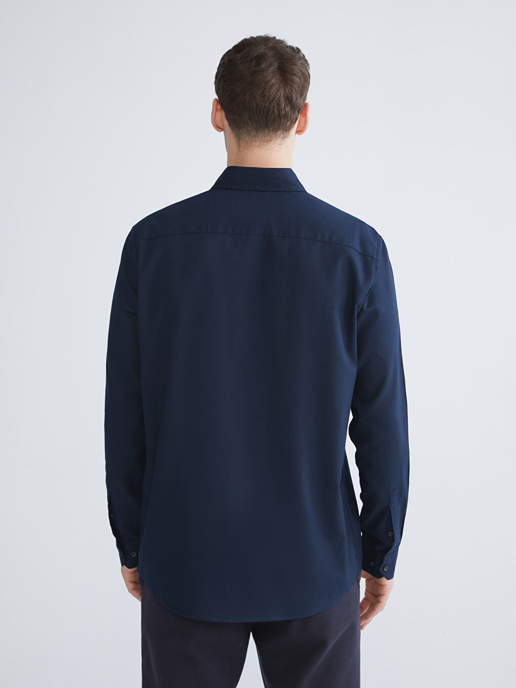 SOUTHBLUE Slim Fit Long Sleeve Oxford Men's Shirt -W53916Z8-RFH
