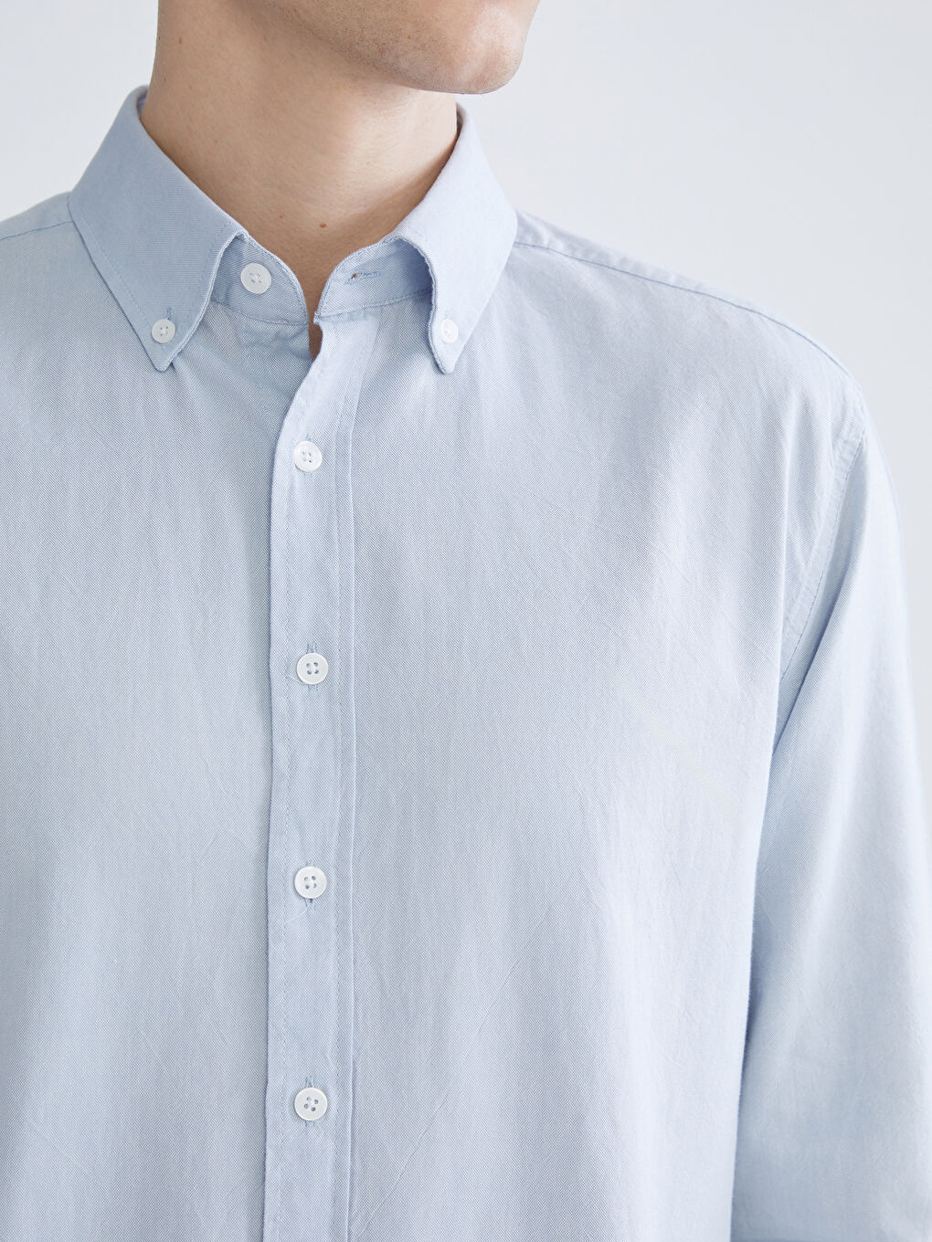 SOUTHBLUE Slim Fit Long Sleeve Oxford Men's Shirt -W53916Z8-Z6N