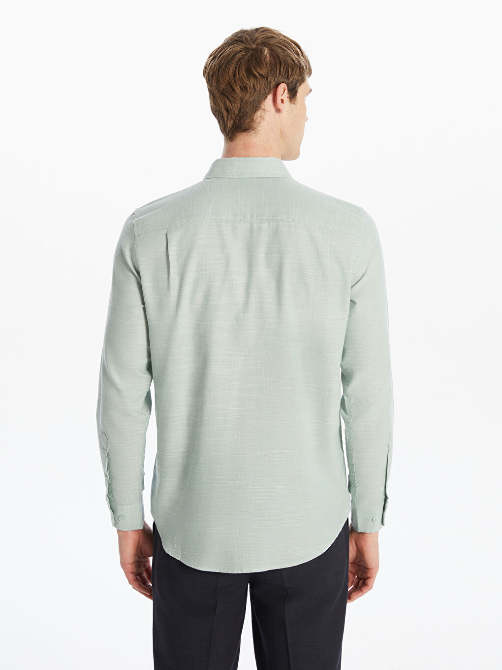 SOUTHBLUE Regular Fit Long Sleeve Poplin Men's Shirt -W53917Z8-CS4