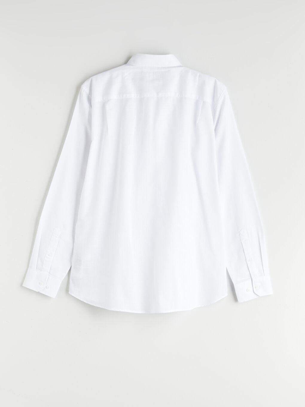 Regular Fit Long Sleeve Poplin Men's Shirt-7
