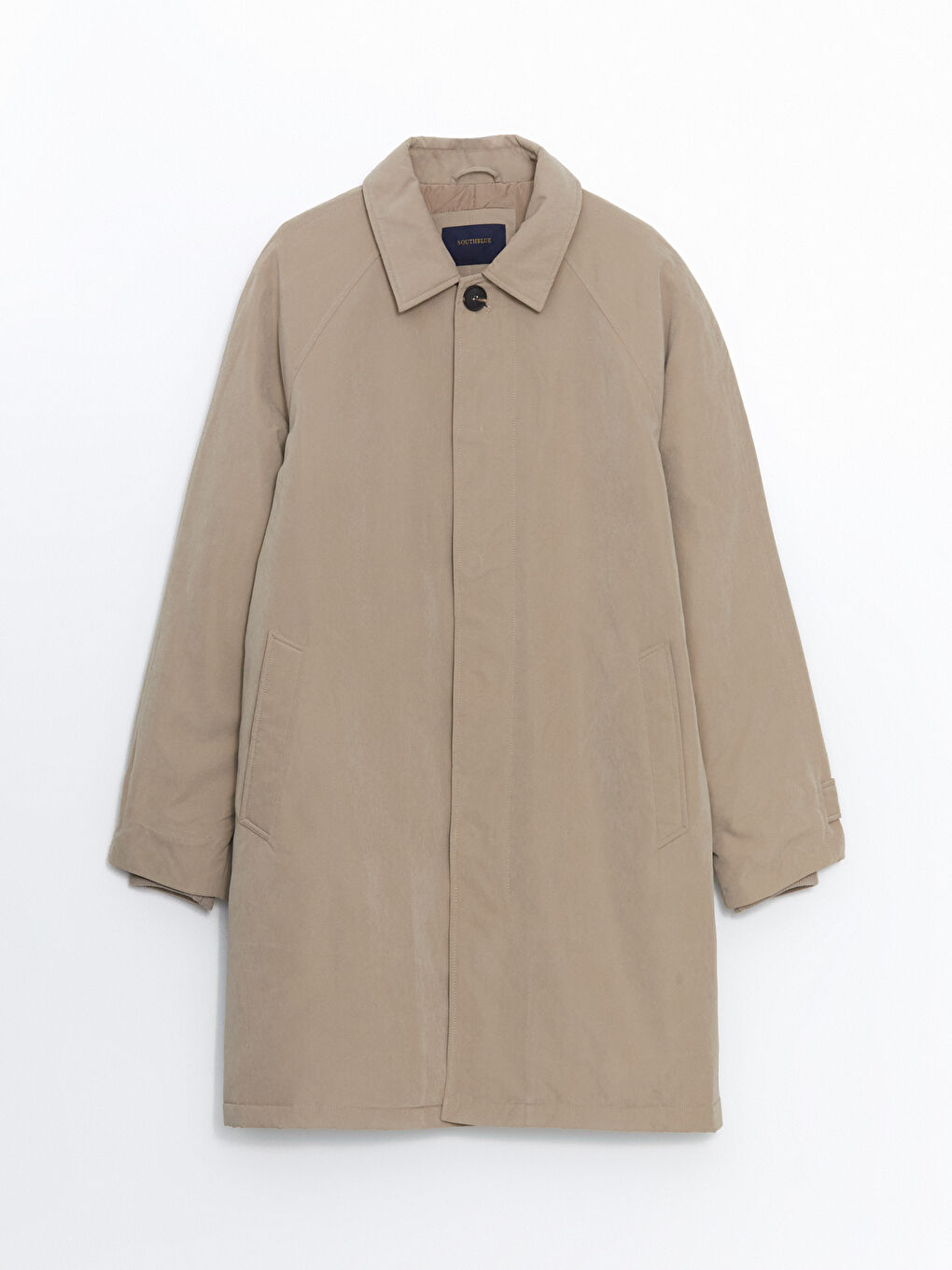 Relaxed Fit Jacket Neck Men's Coat-5