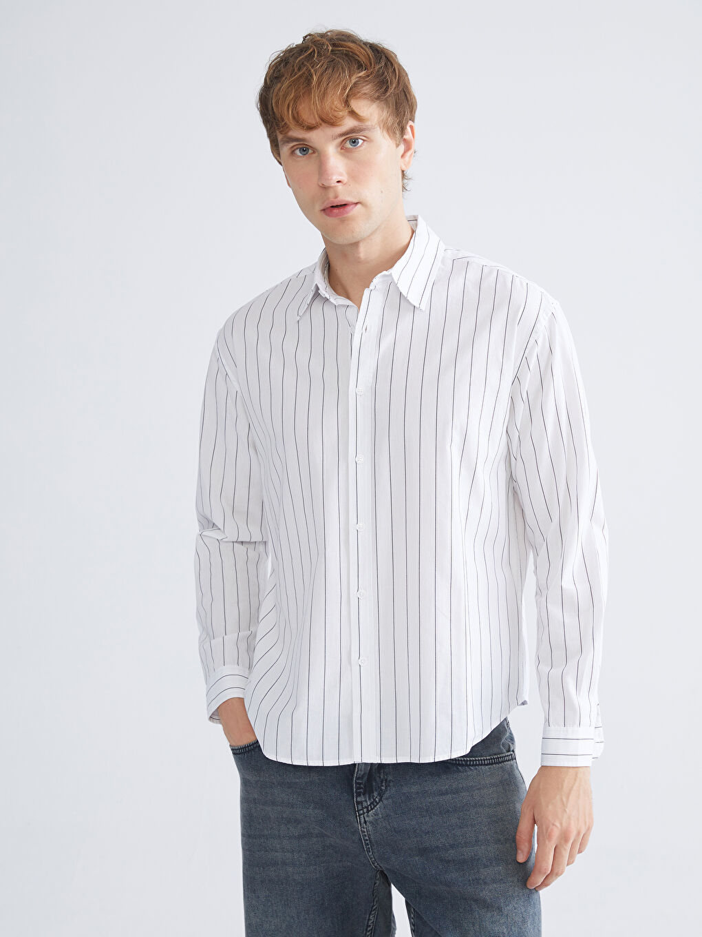 XSIDE Relaxed Fit Long Sleeve Men's Shirt -W53936Z8-LEG