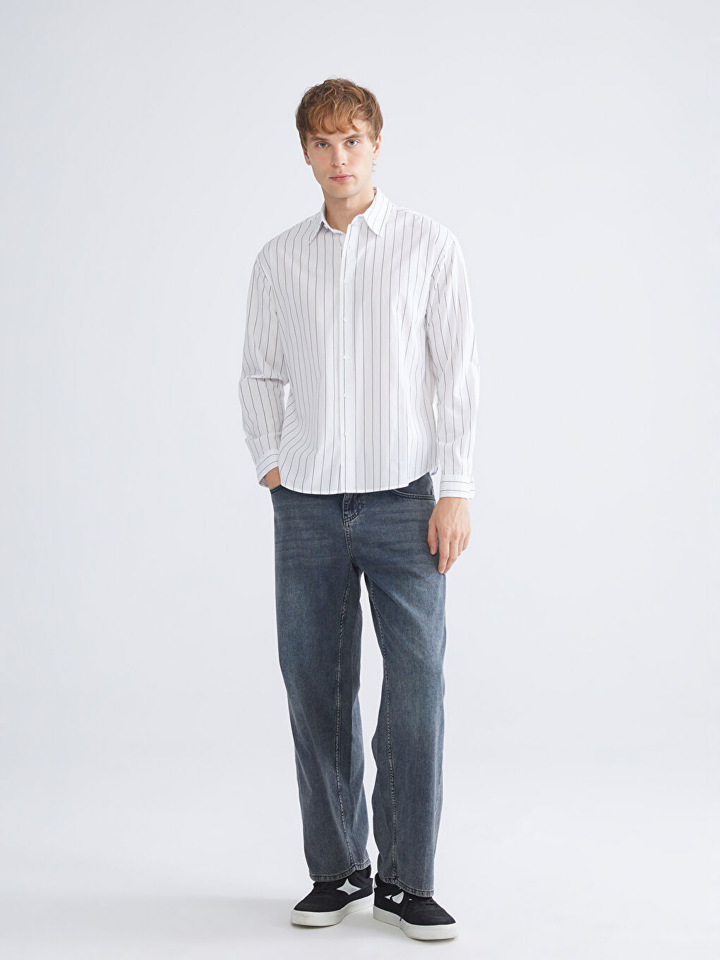 XSIDE Relaxed Fit Long Sleeve Men's Shirt -W53936Z8-LEG