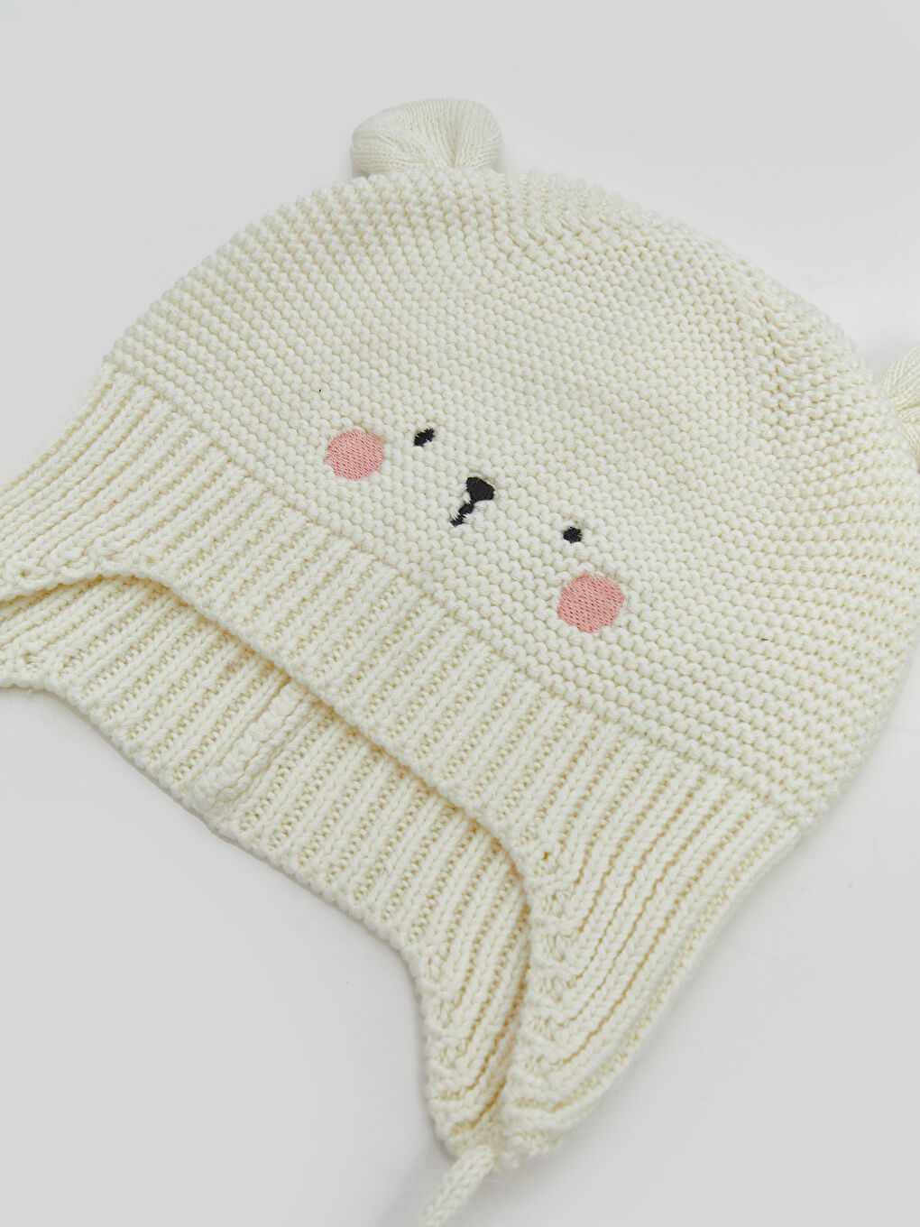Baby Girl BEIGE Newborn Beanie-1