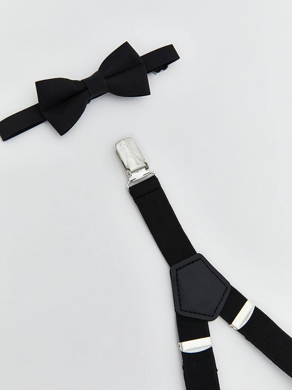 Siyah Erkek Bebek Papyon ve Pantolon Askısı-2