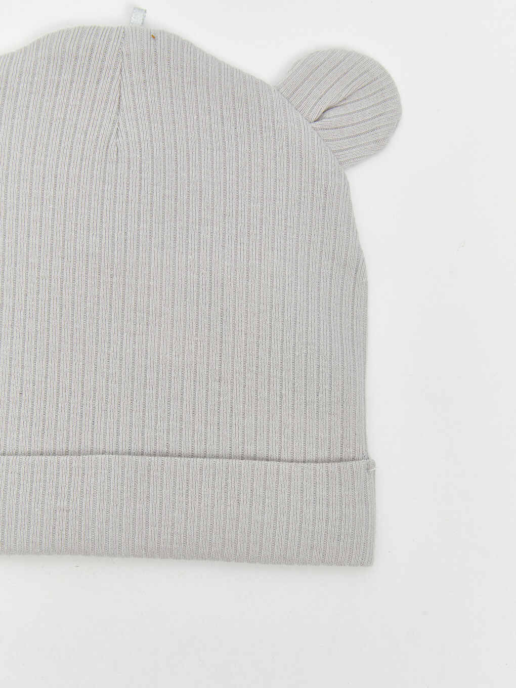 Gri Kulak Detaylı Erkek Bebek Bere-1