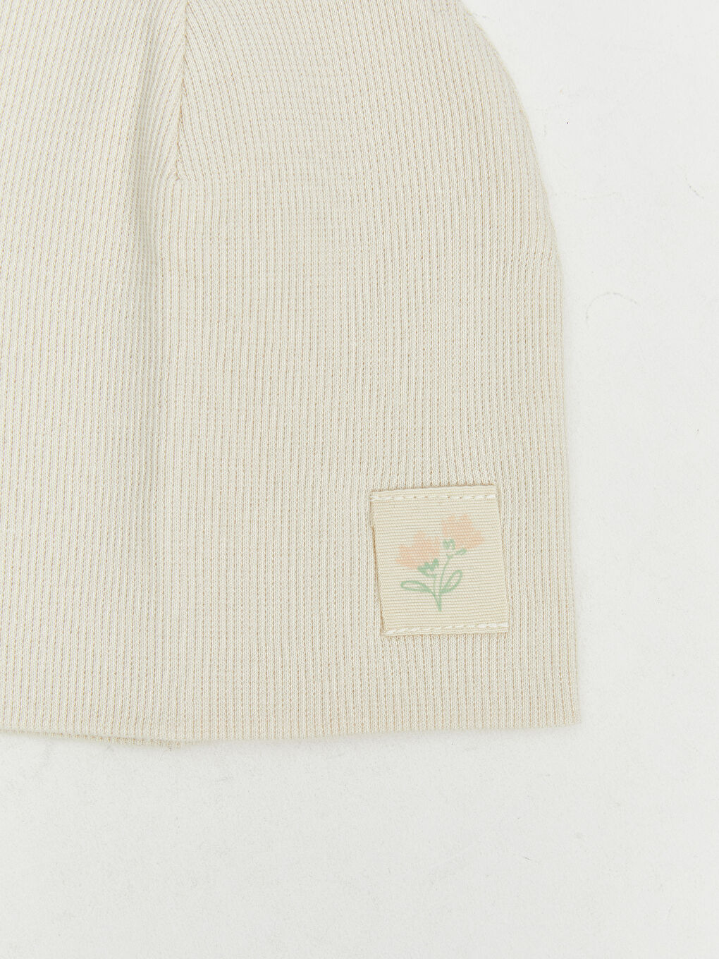 Pembe Çiçek Nakışlı Kız Bebek Bere 2'li-1