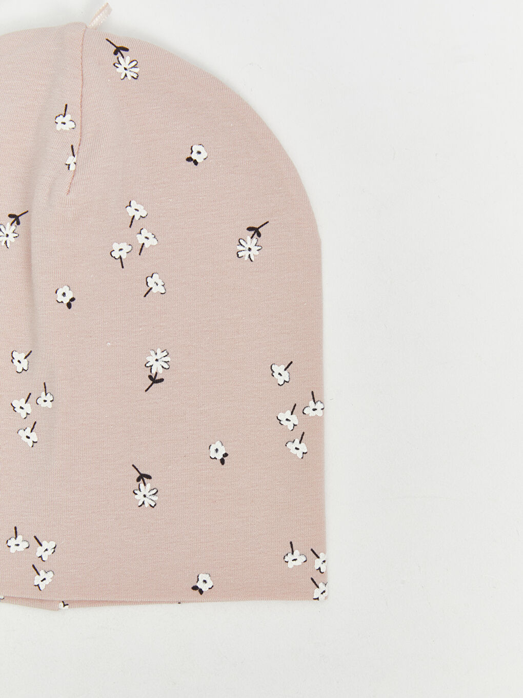 Pembe Çİçekli Kız Bebek Bere-1