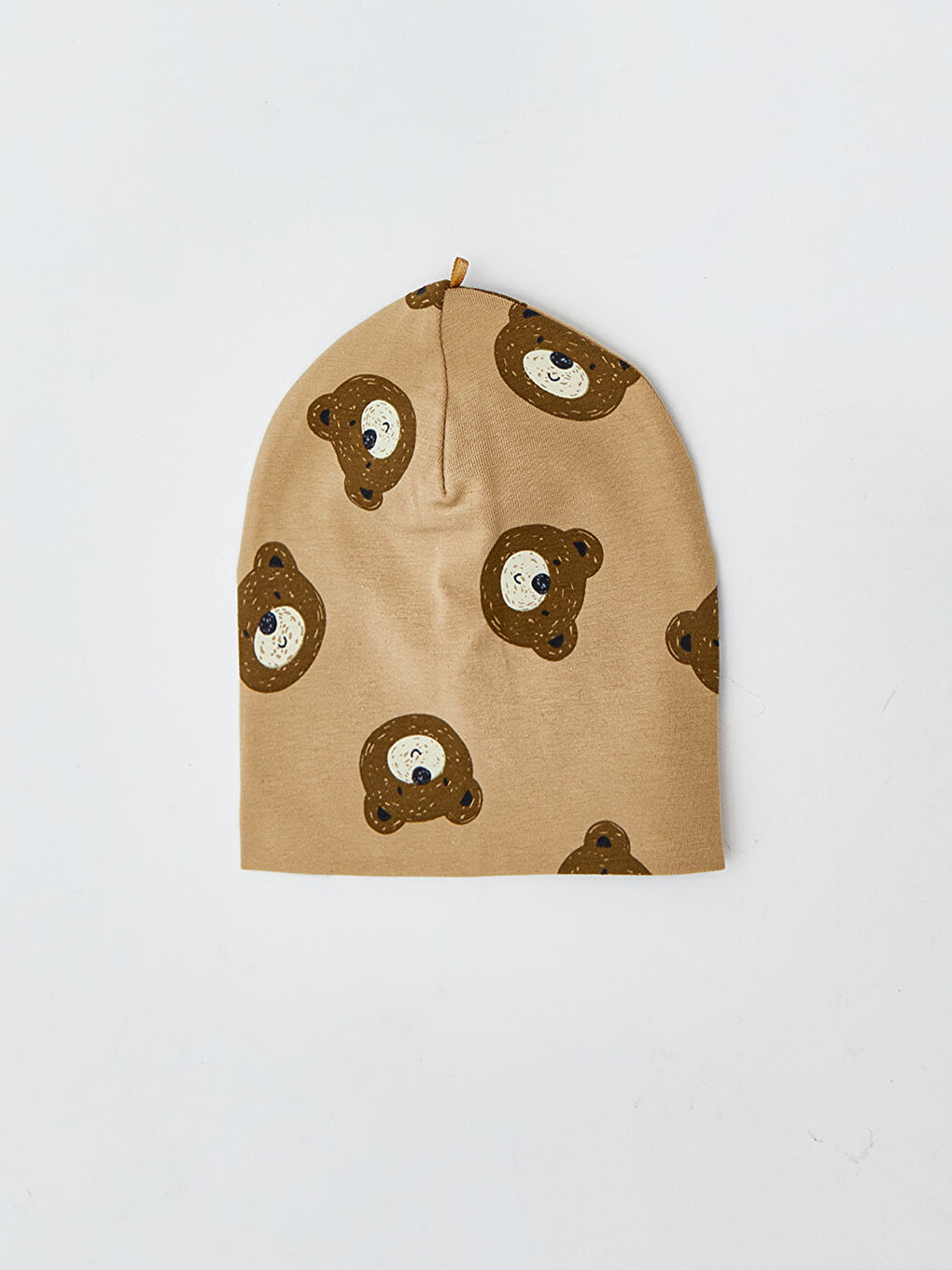 Bej Ayı Teddy Baskılı Erkek Bebek Bere