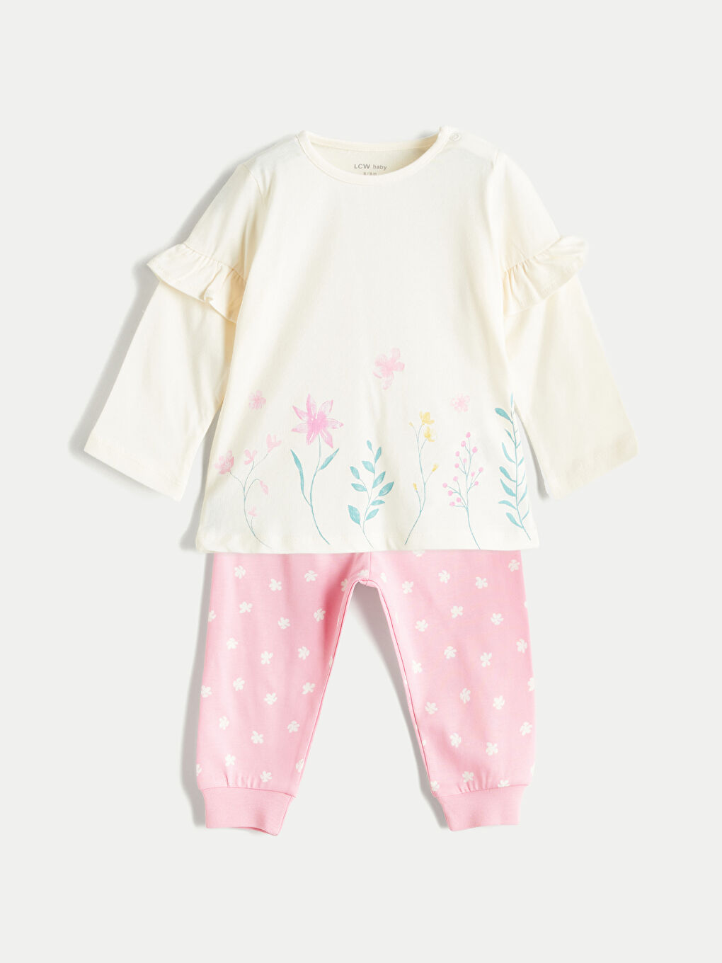 Ensemble T-Shirt et Pantalon Floral pour Filles (Lot de 2)