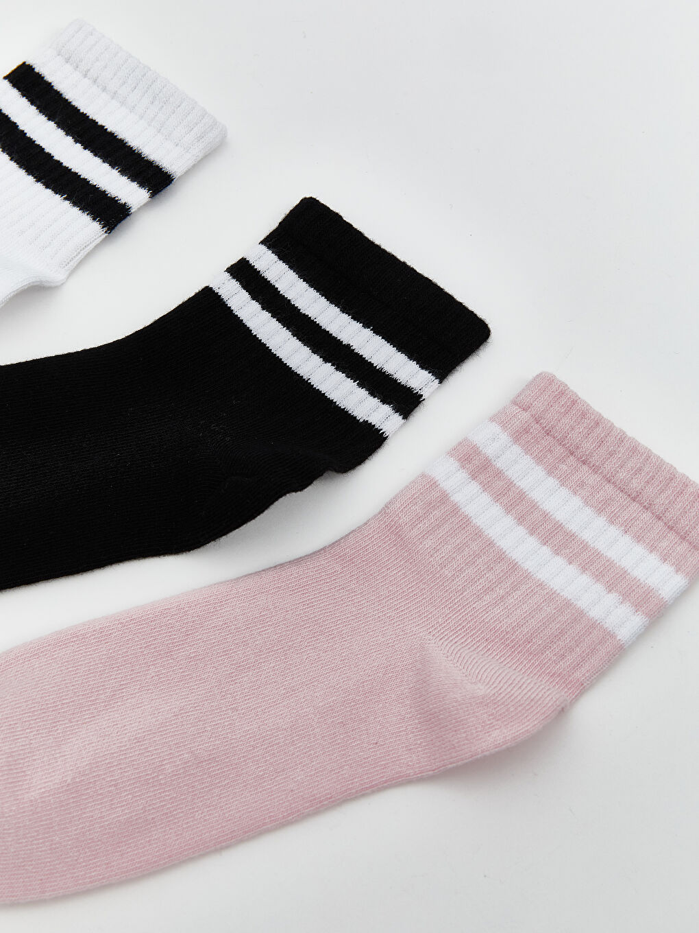 LCW Kids Striped Girls' Ankle Socks 5 Pack -W54086Z4-JYX
