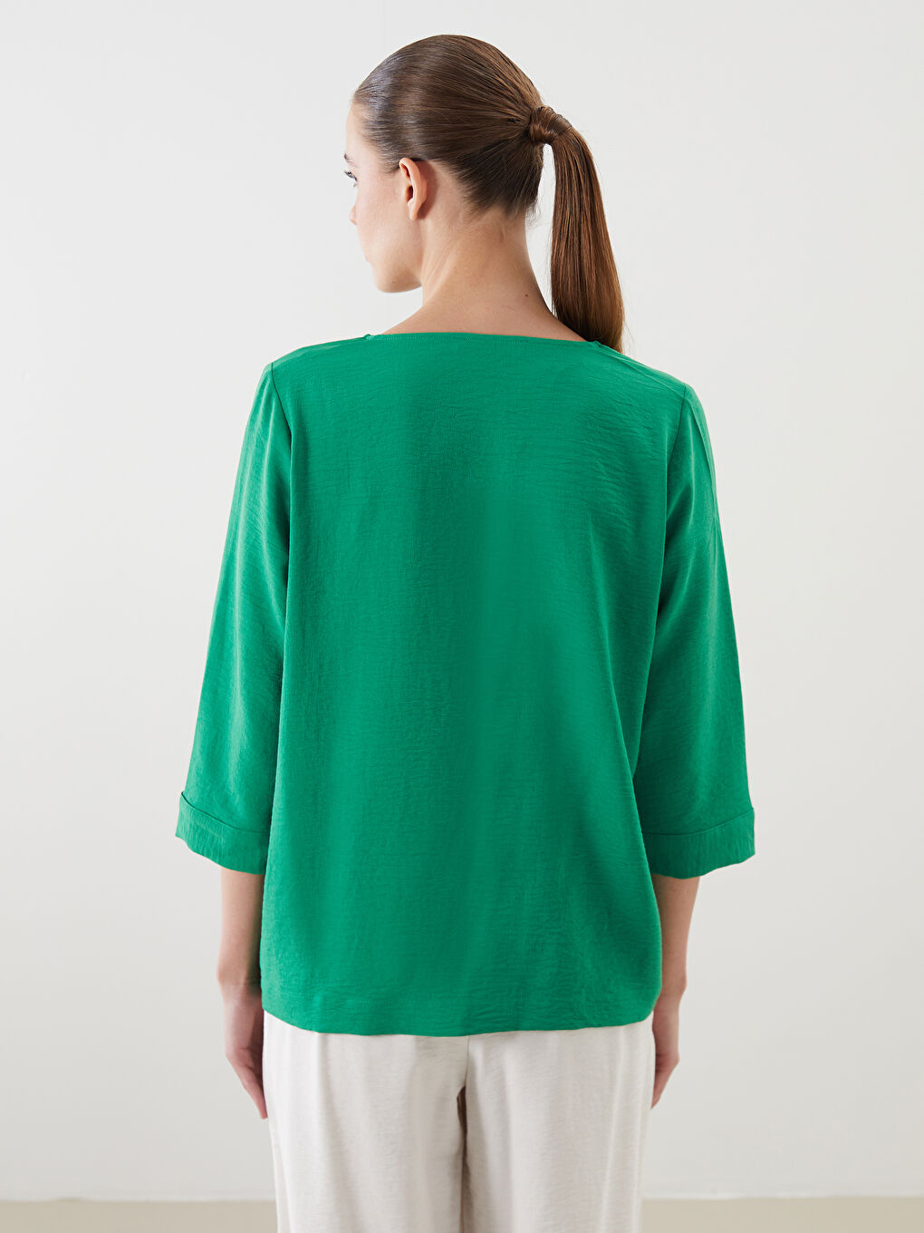 LCWAIKIKI Classic Woman GREEN Blouse -W54114Z8-GRE