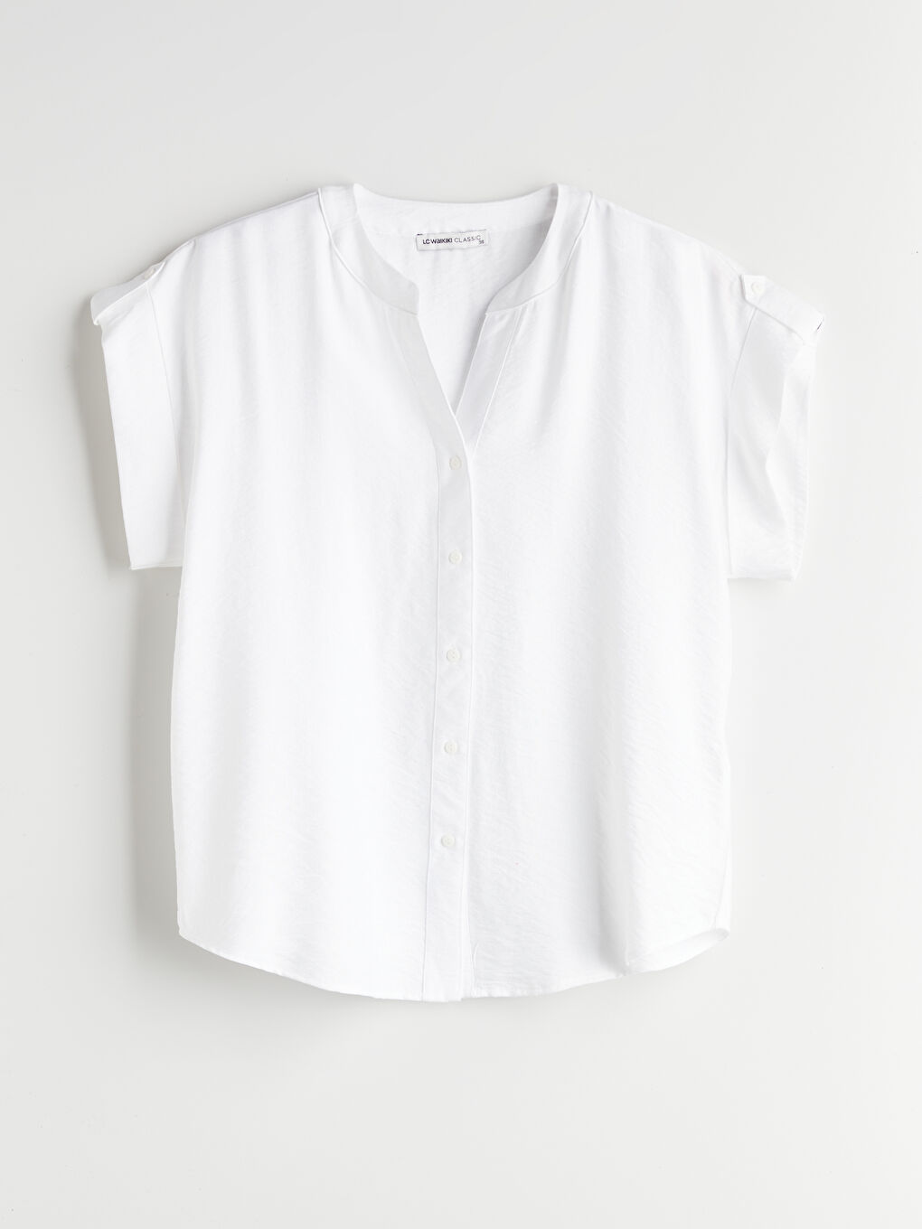 LCWAIKIKI Classic Notch Neck Women's Shirt -W54119Z8-FEW