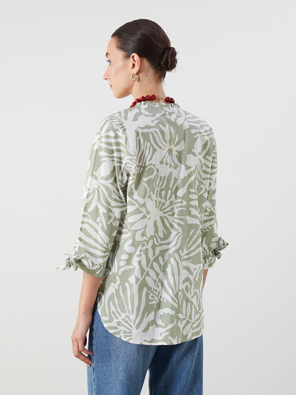 LCWAIKIKI Classic Woman GREEN Blouse -W54121Z8-LRR