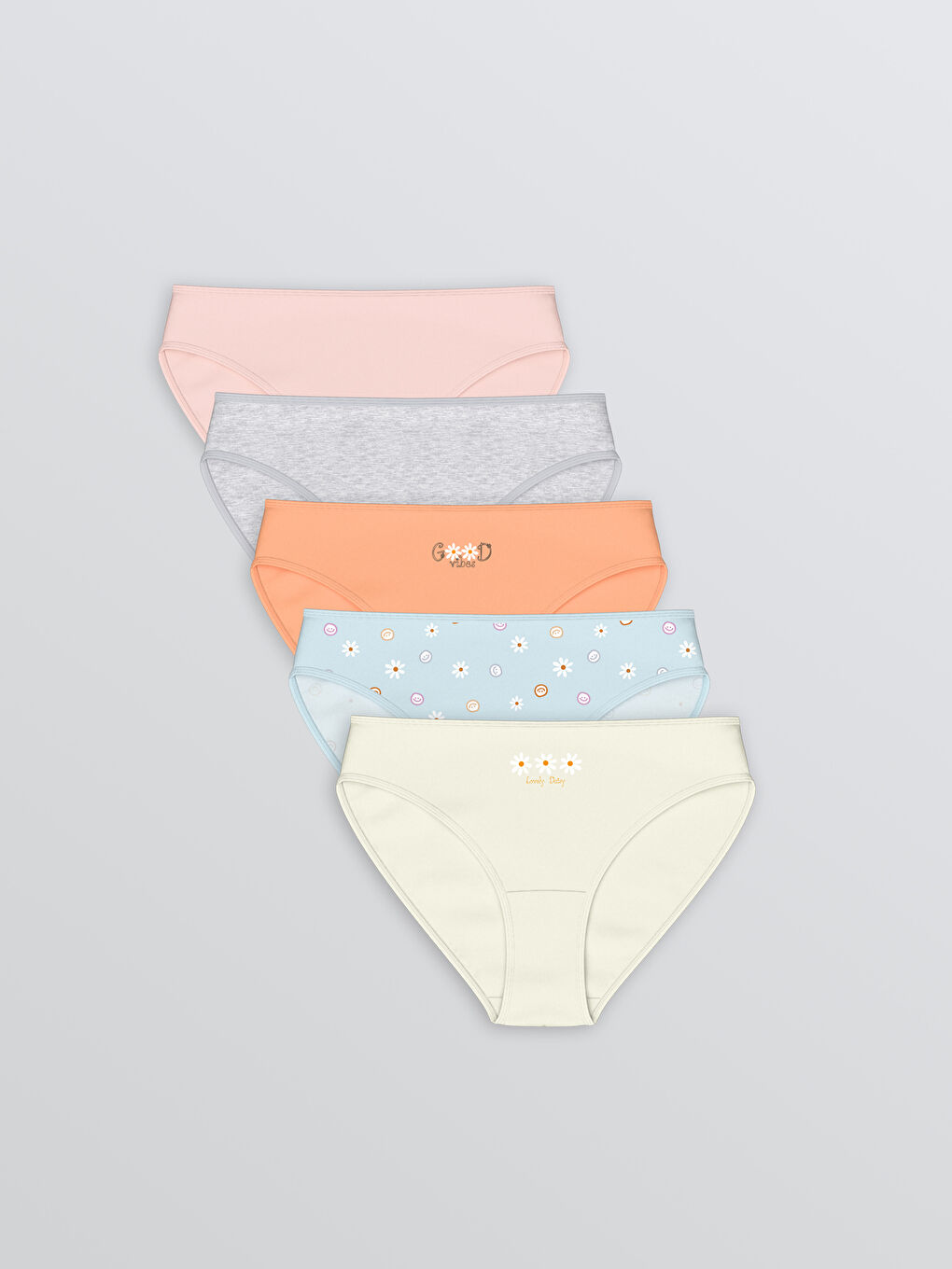 Mavi Baskılı Bikini Külot 5'li