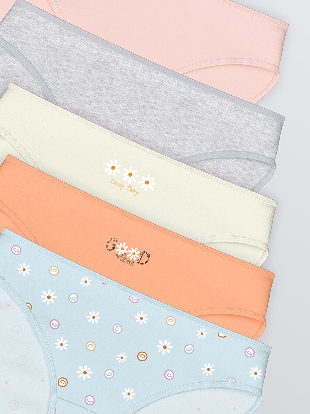 Mavi Baskılı Bikini Külot 5'li-2