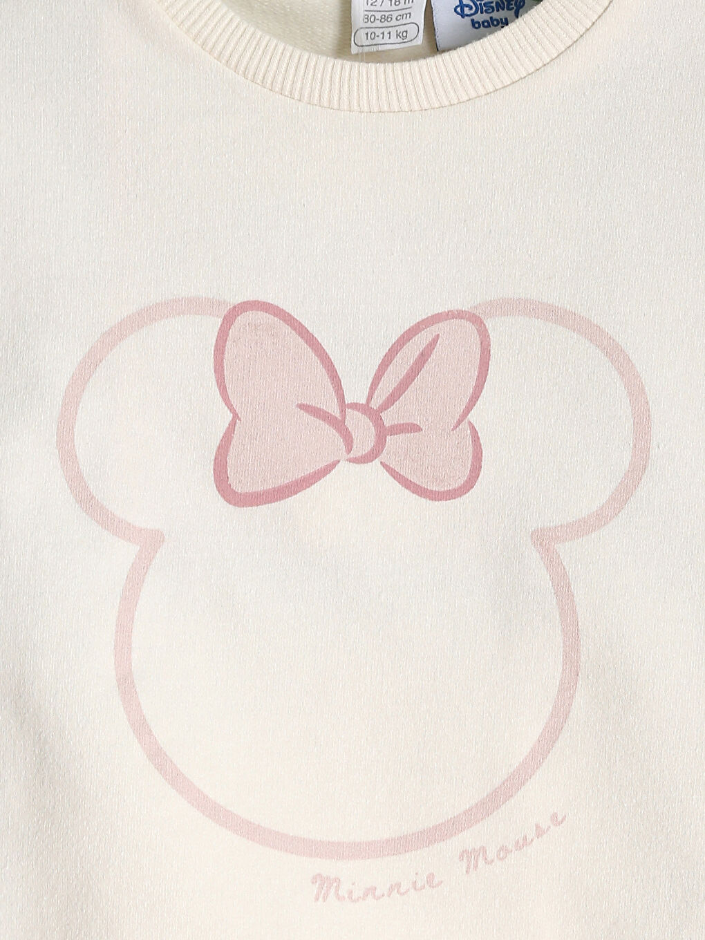 Crew Neck Long Sleeve Minnie Mouse Printed Baby Girls' Pyjama Set-10