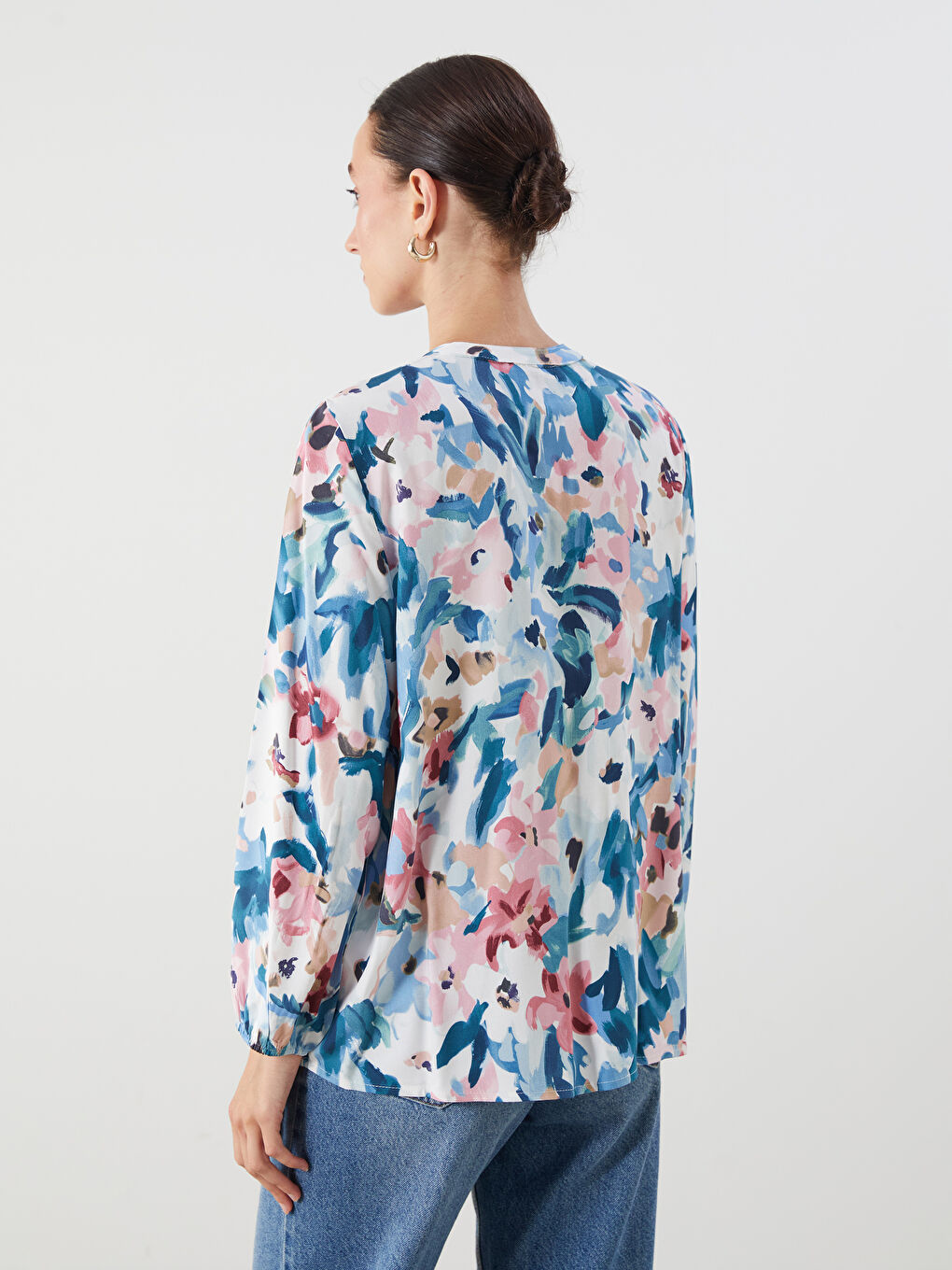 LCWAIKIKI Classic Woman BLUE Blouse -W54129Z8-LQQ