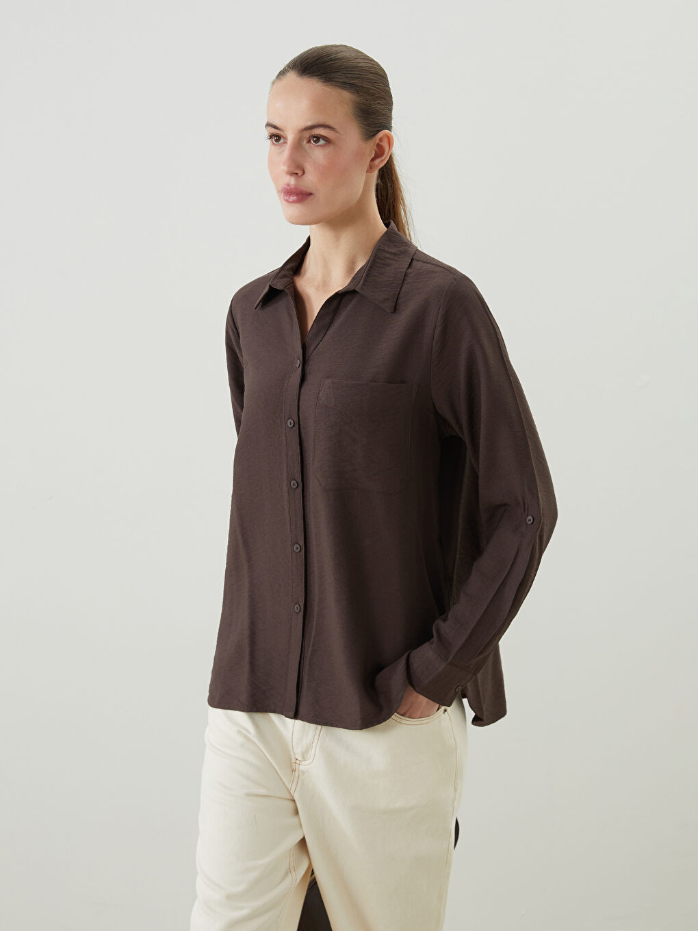 LCWAIKIKI Classic Loose Fit Women's Shirt -W54140Z8-JLD