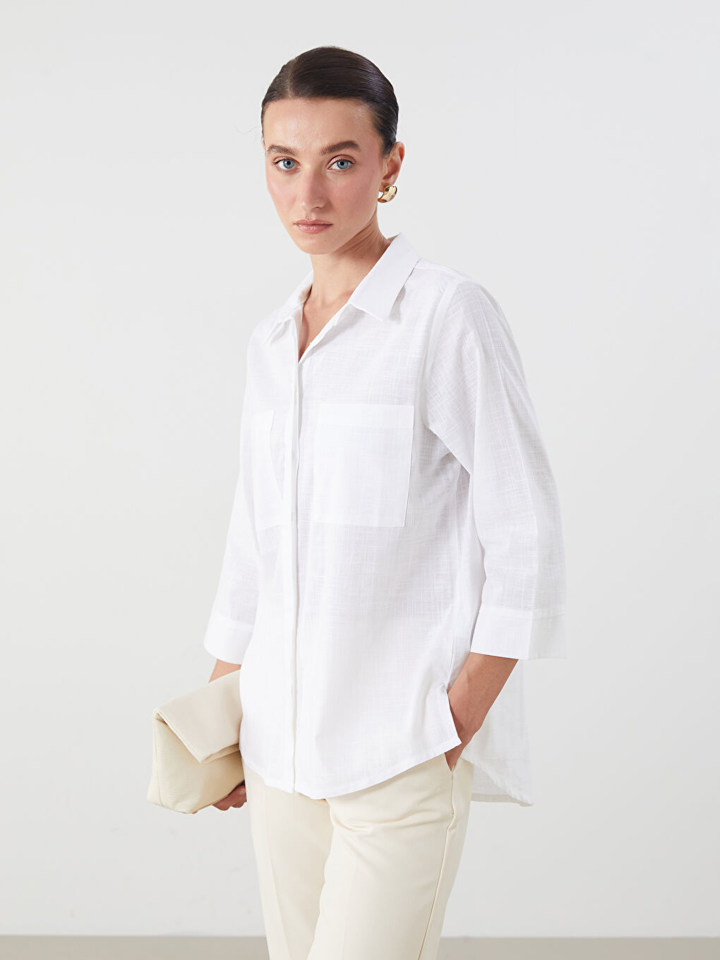 LCWAIKIKI Classic Loose Fit Women's Shirt -W54142Z8-FE8