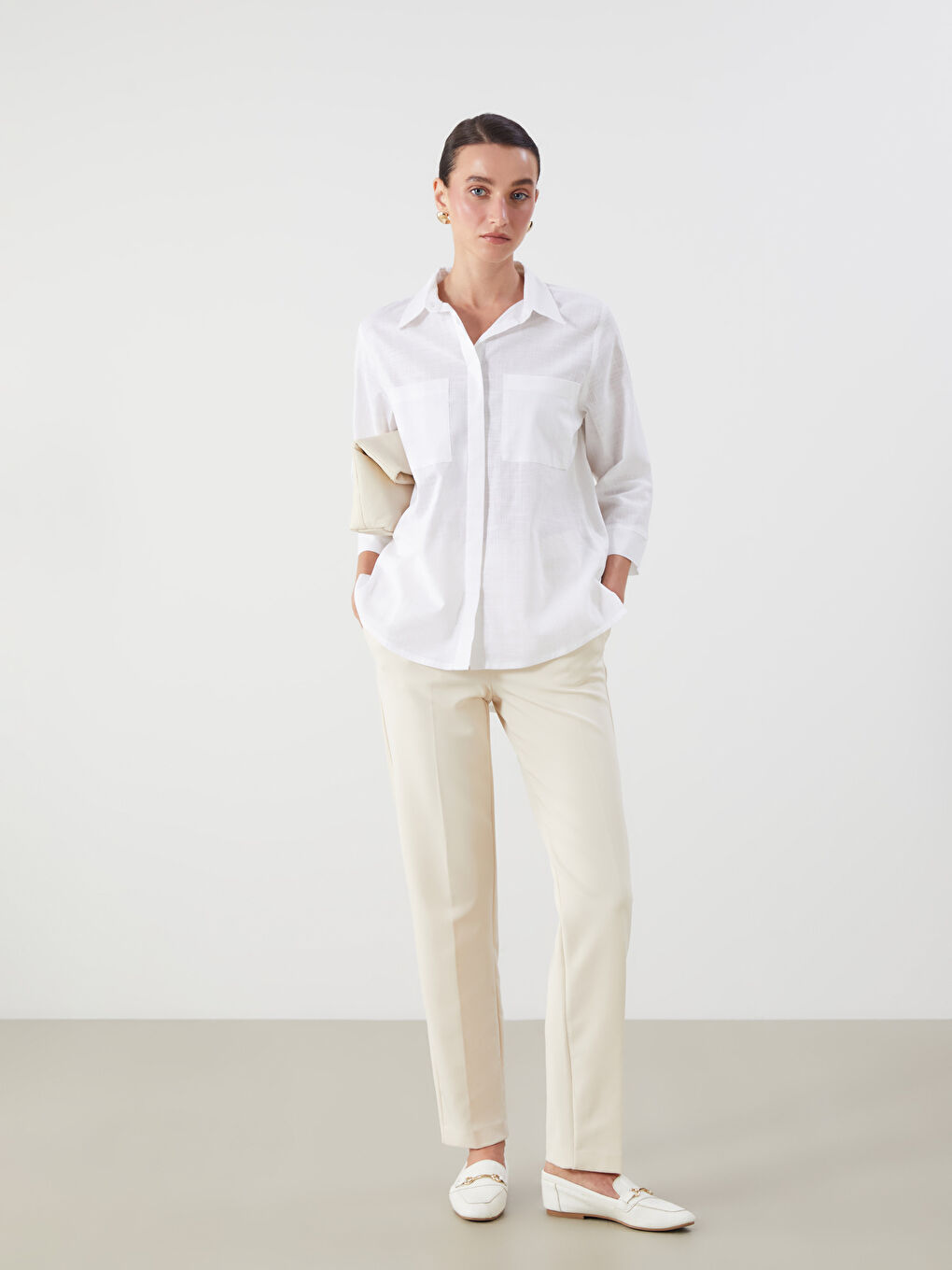 LCWAIKIKI Classic Loose Fit Women's Shirt -W54142Z8-FE8