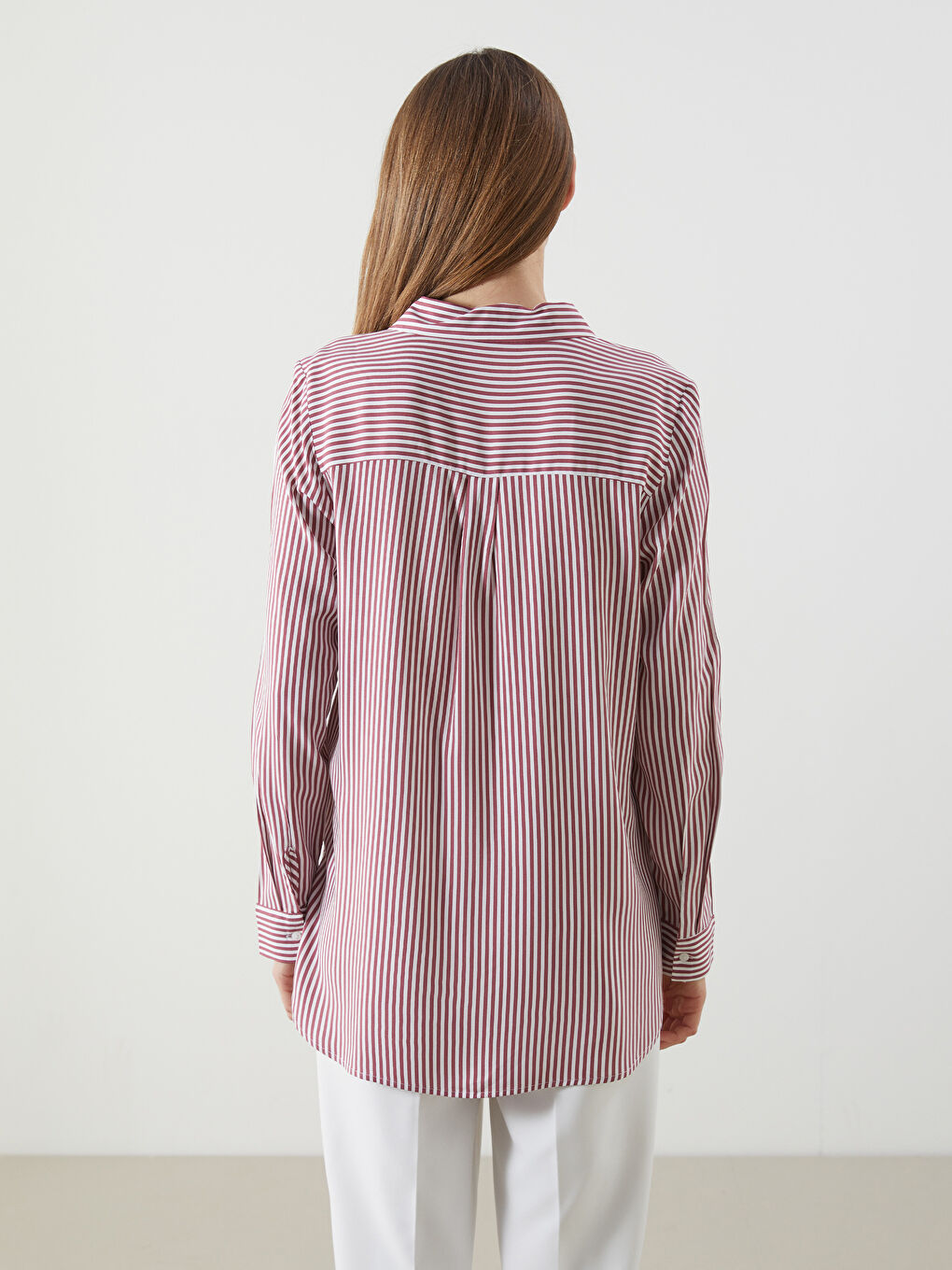 LCWAIKIKI Classic Striped Women's Shirt -W54144Z8-E48