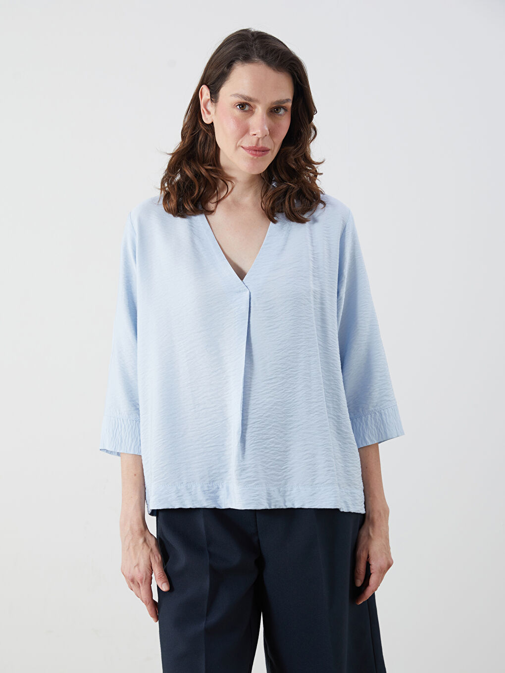 LCWAIKIKI Classic Woman BLUE Blouse -W54151Z8-S0S