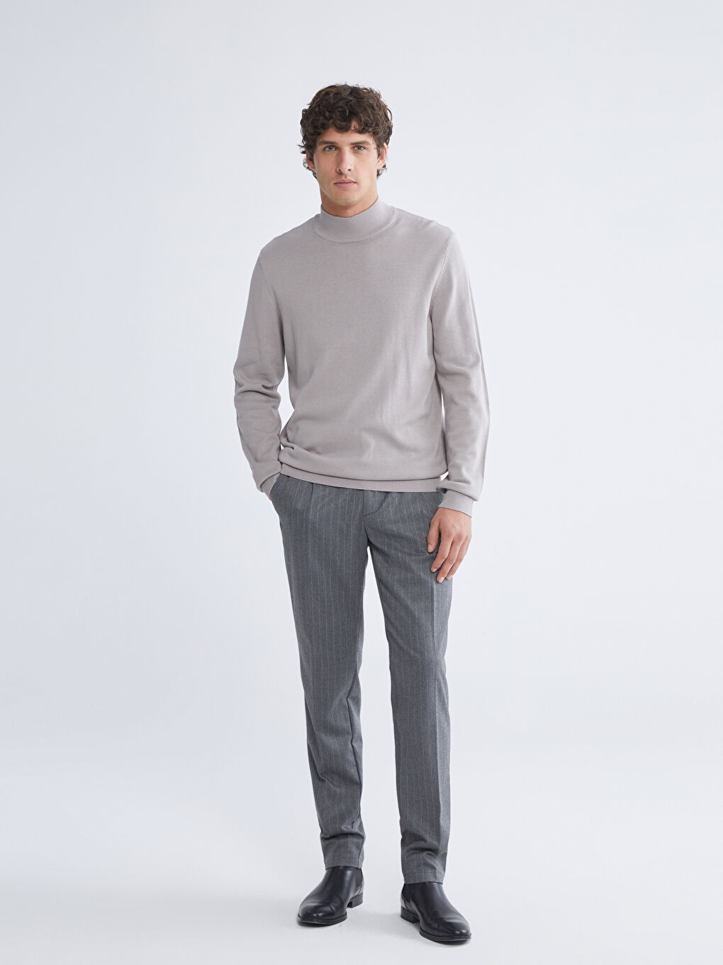 Half Turtleneck Men's Knitwear Sweater-1