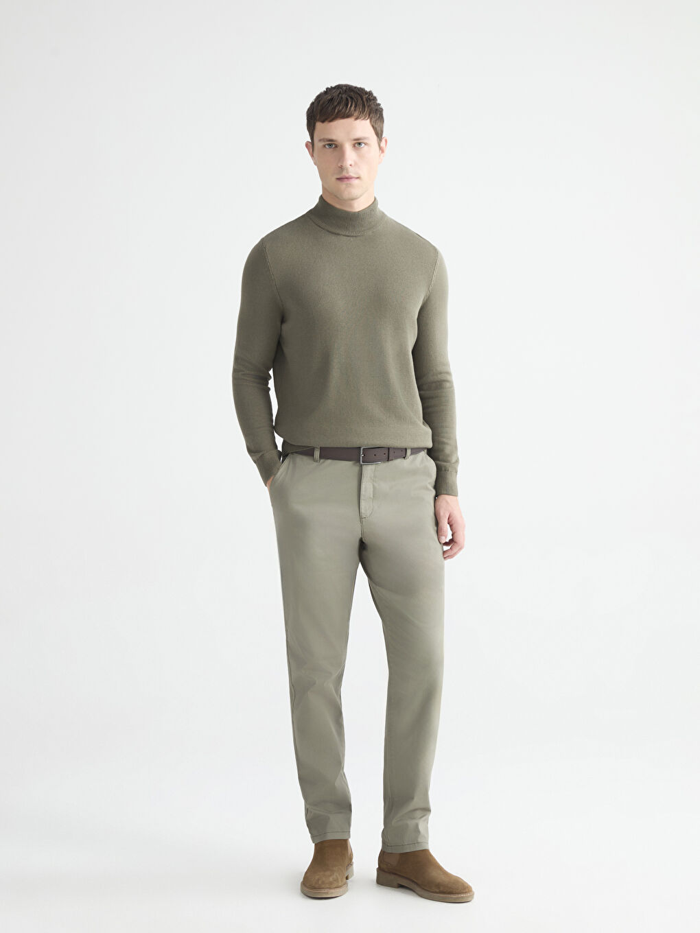 سترة تريكو بكول نص عالي رجال-1