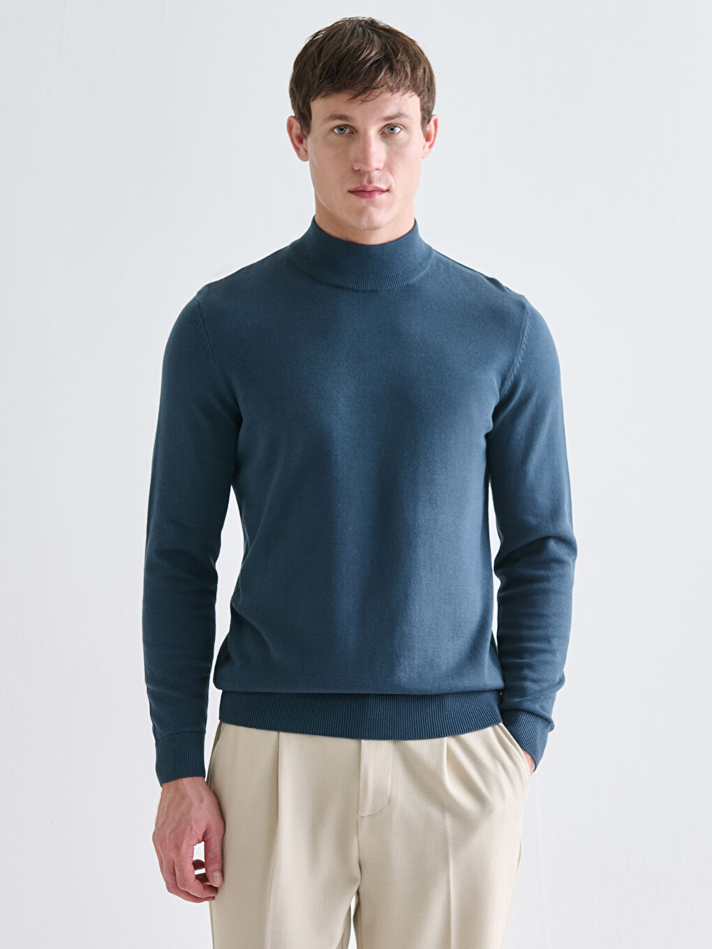 Half Turtleneck Men's Knitwear Sweater
