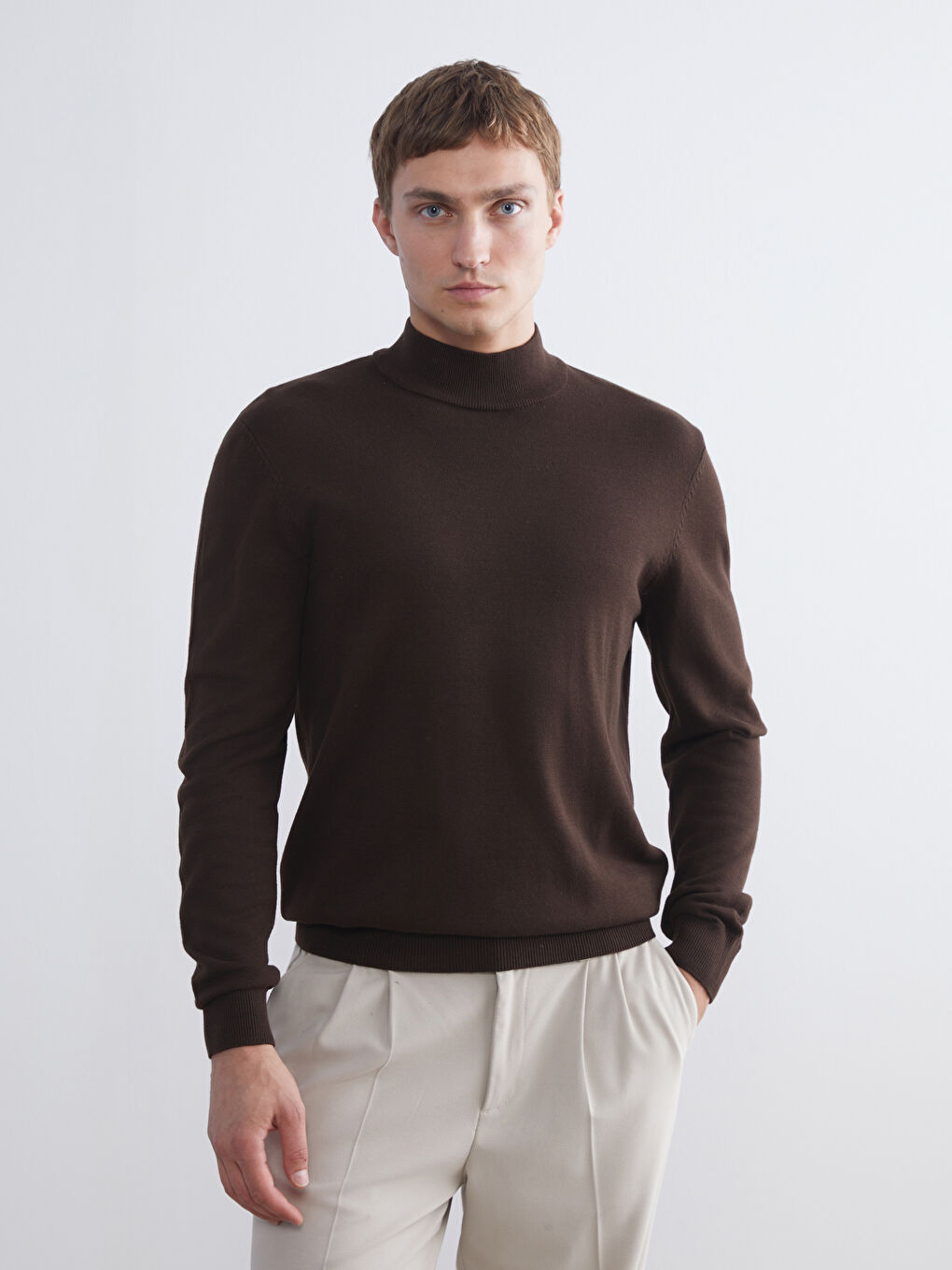 Half Turtleneck Men's Knitwear Sweater