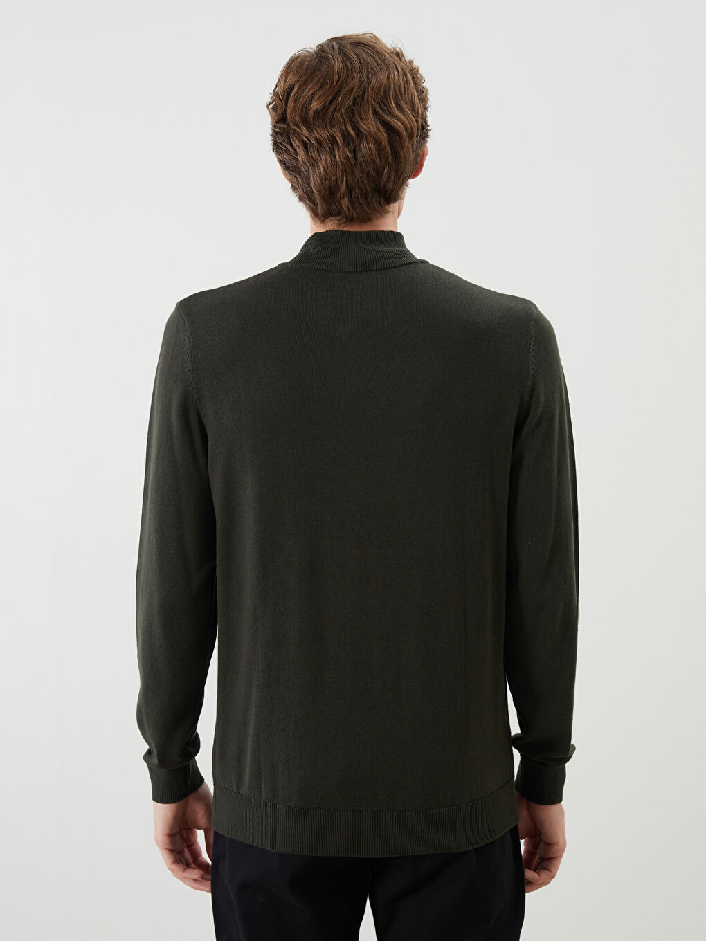 LCWAIKIKI Classic Half Turtleneck Long Sleeve Men's Knitwear Sweater -W54154Z8-YJG