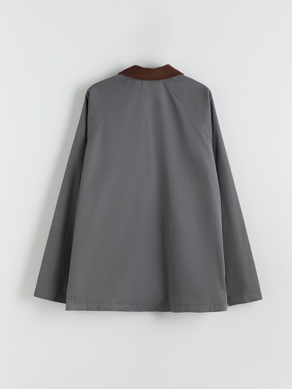 Haki Fitilli Kadife Yakalı Erkek İnce Mont-10