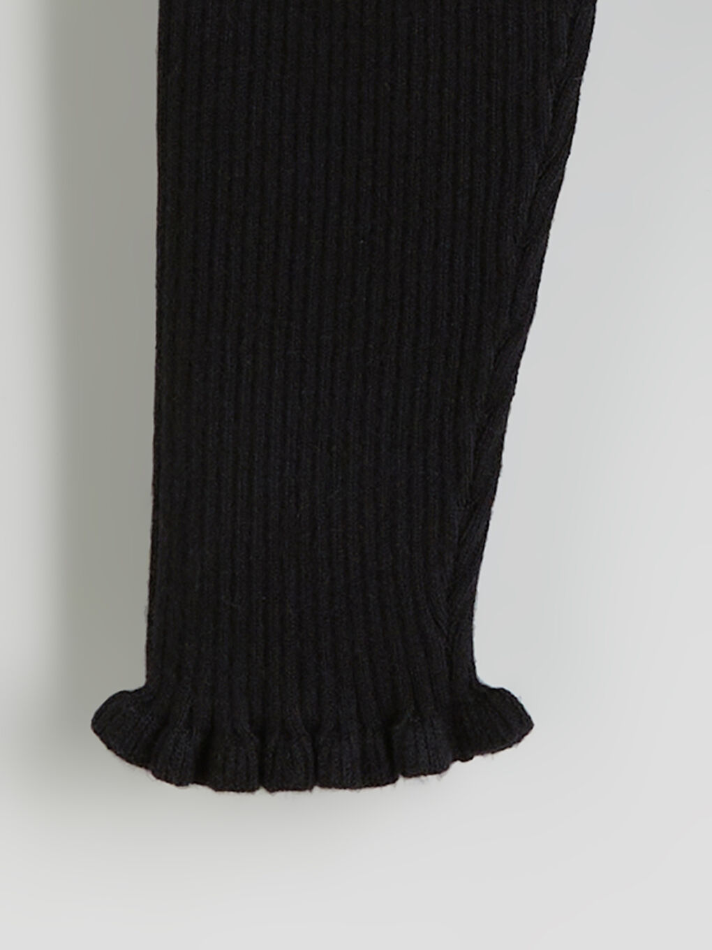 Soft Textured Baby Girl Knitwear Tights with Elastic Waist -W54157Z1-K3W