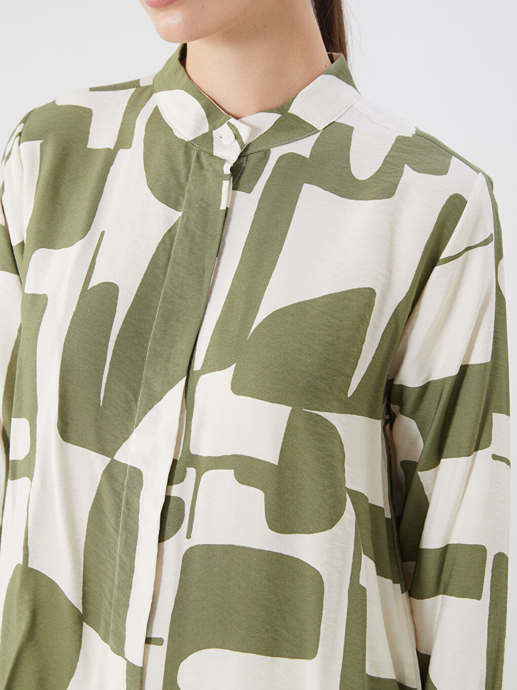 LCWAIKIKI Classic Patterned Women's Shirt Tunic -W54165Z8-LRR