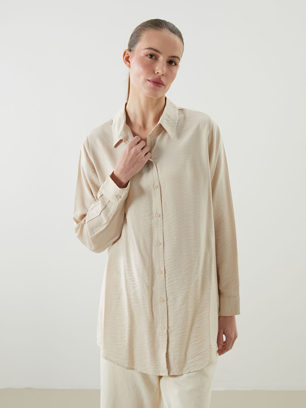 LCWAIKIKI Classic Women's Shirt Tunic -W54168Z8-F0B