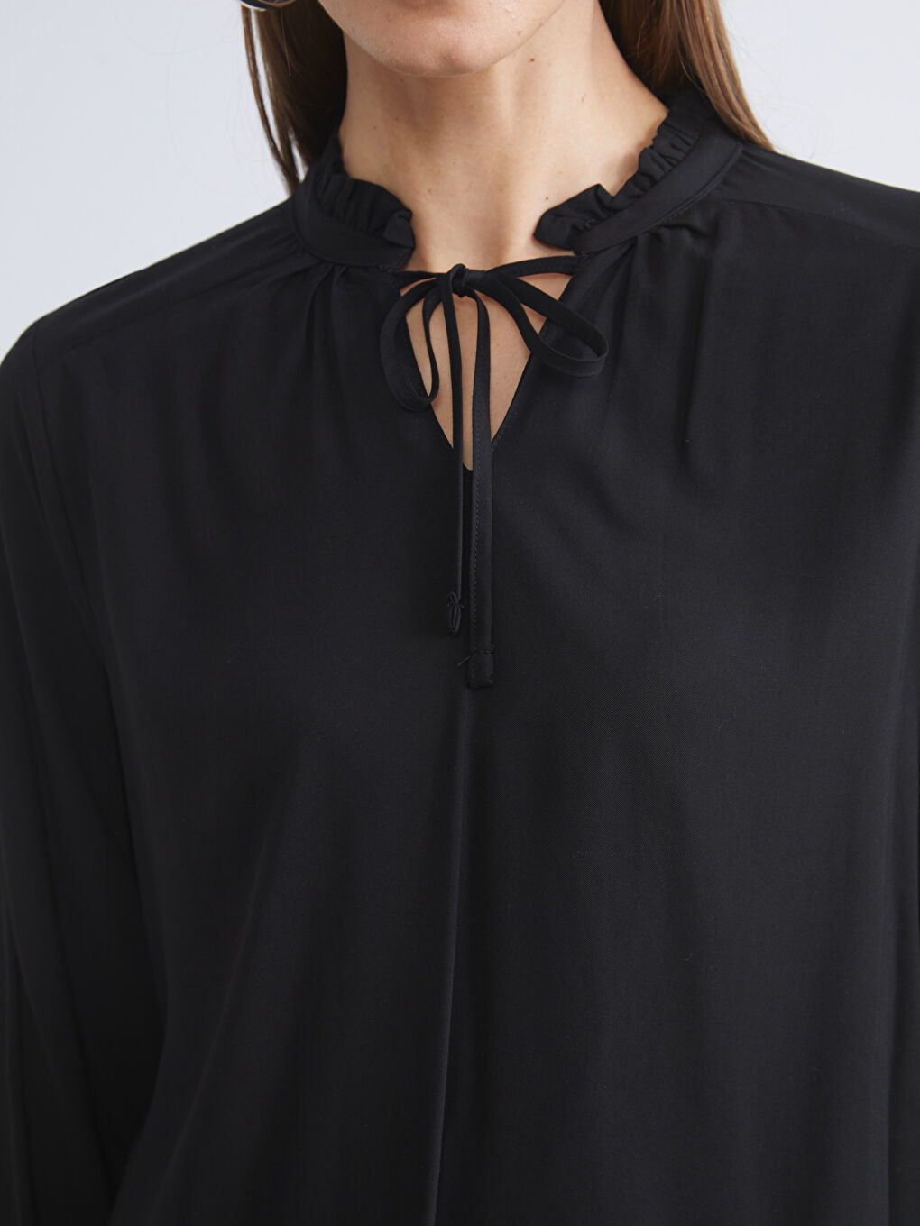 LCWAIKIKI Classic Woman BLACK Blouse -W54170Z8-CVL
