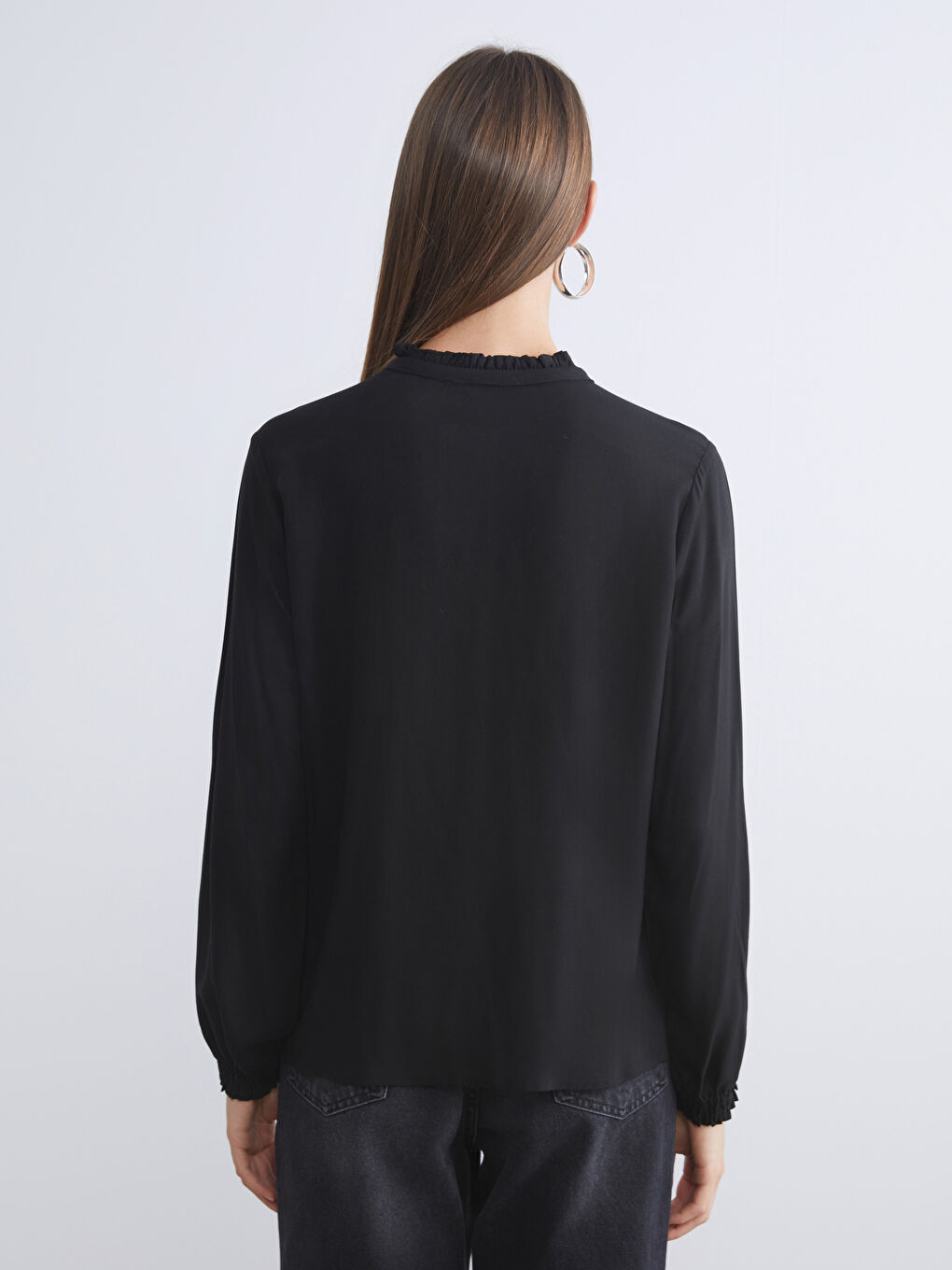 LCWAIKIKI Classic Woman BLACK Blouse -W54170Z8-CVL