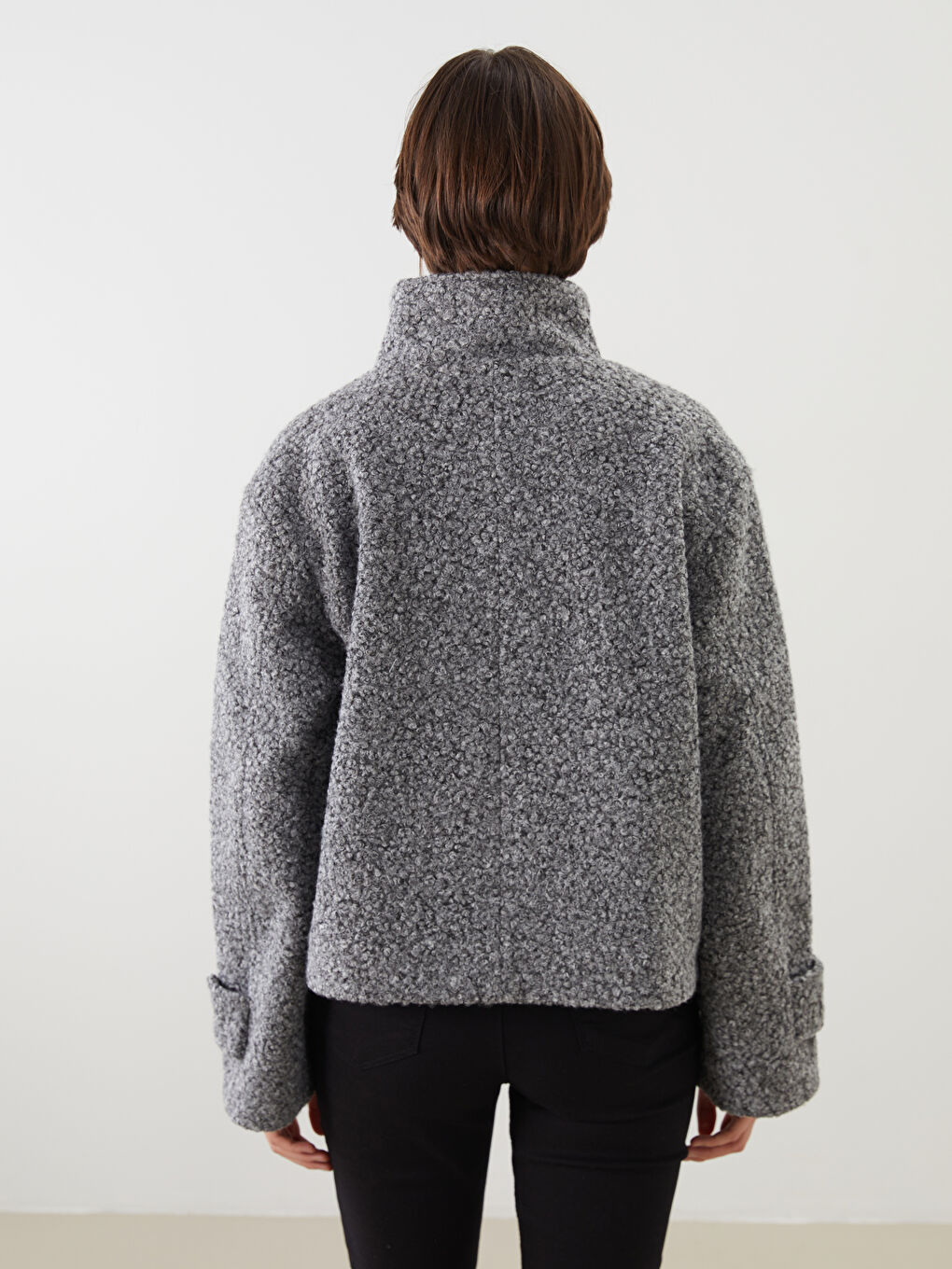 Woman GREY Overcoat-4
