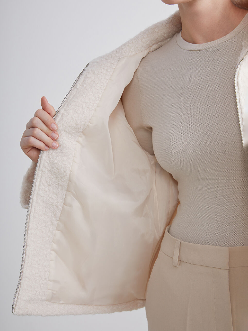 Woman ECRU Overcoat-3