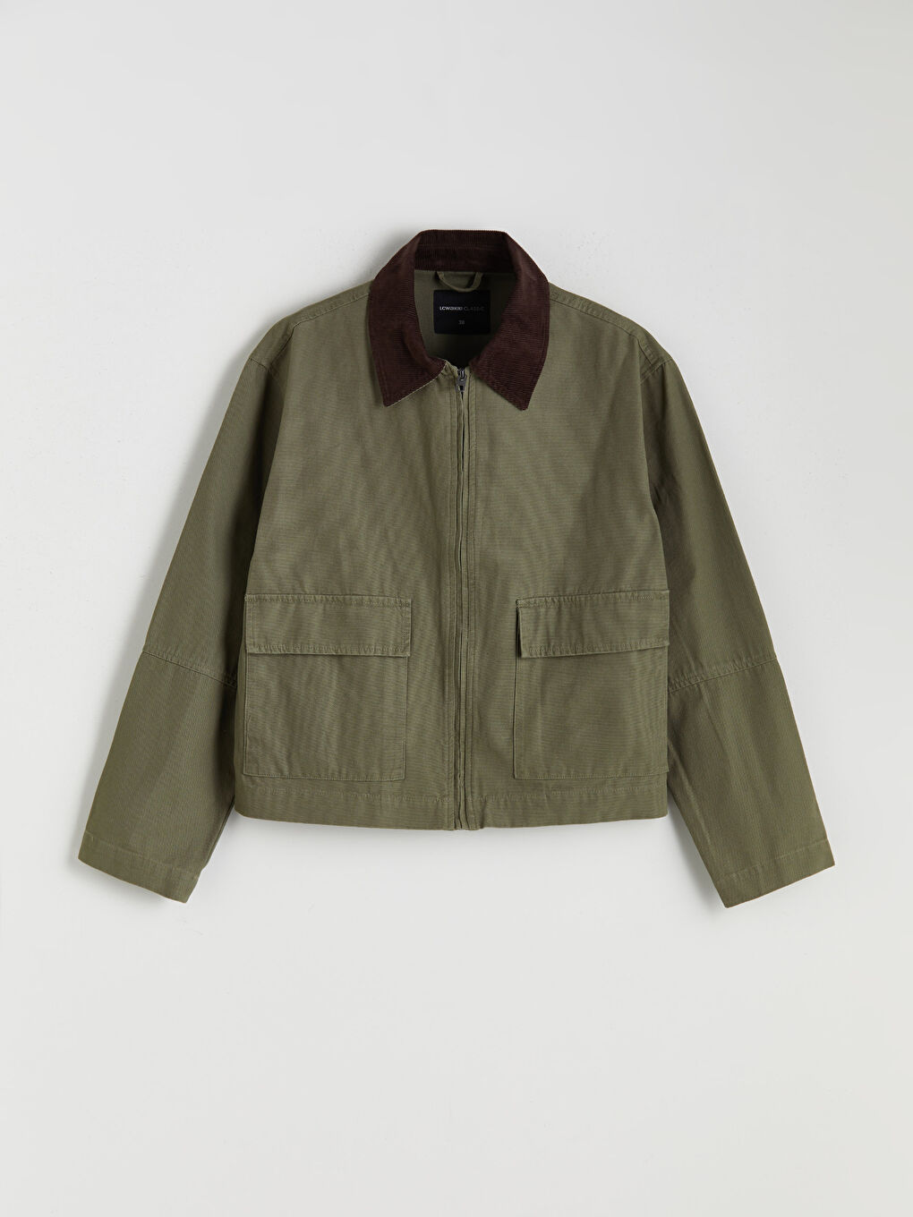 LCWAIKIKI Classic Shirt Collar Twill Women's Jacket -W54199Z8-CRR