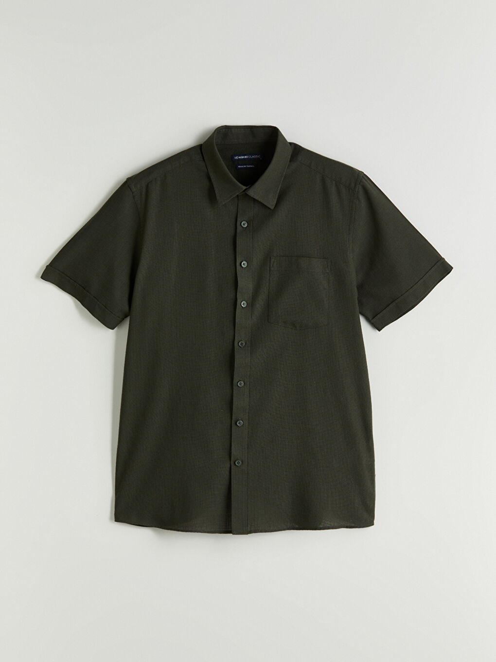 LCWAIKIKI Classic Regular Fit Short Sleeve Dobby Men's Shirt -W54205Z8-CX9
