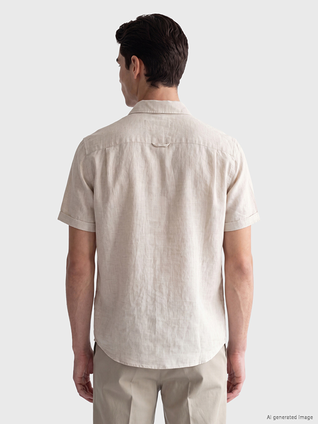 Regular Fit Short Sleeve Dobby Men's Shirt-2