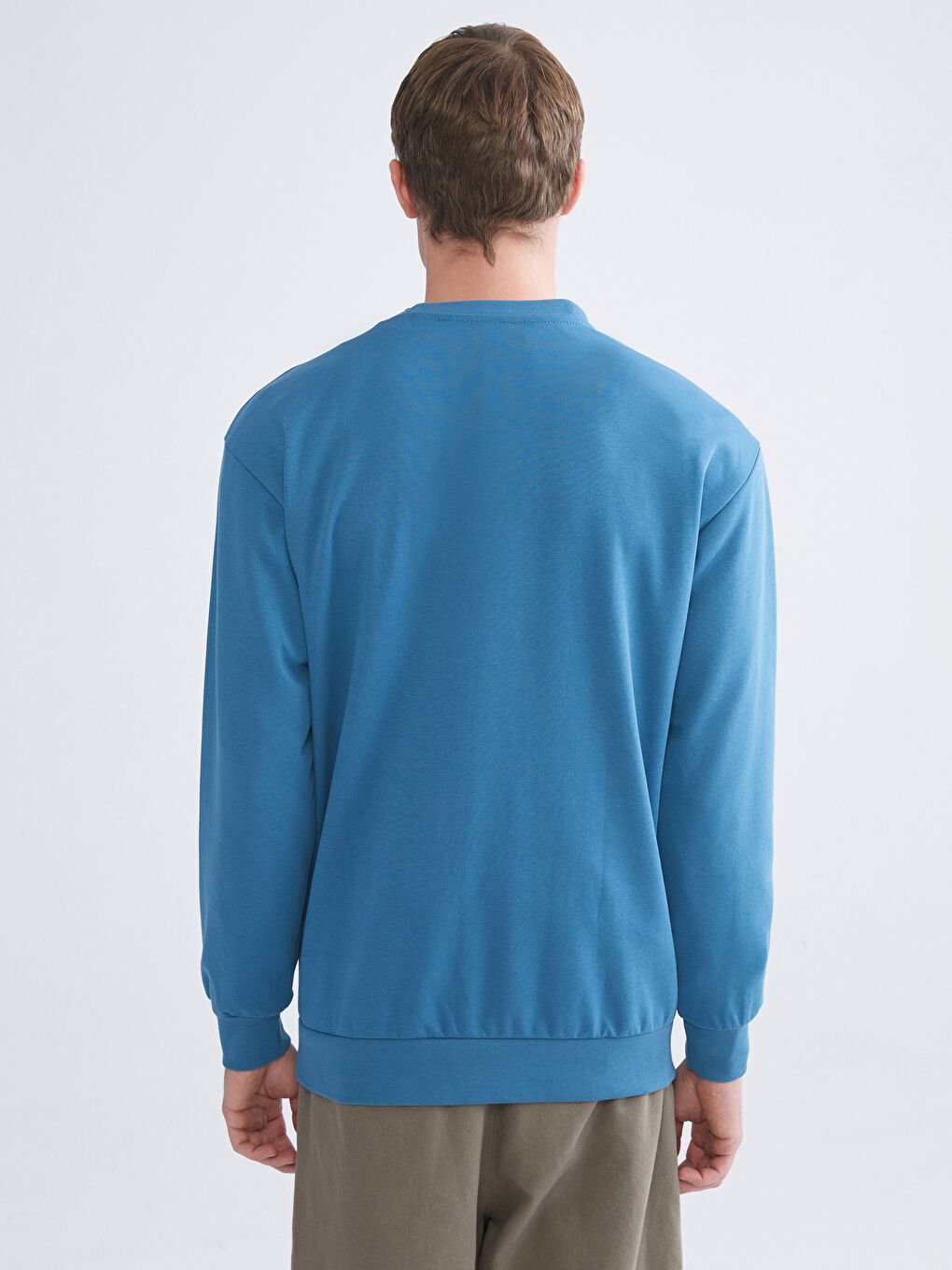 سويت شيرت للرجال مطبوع بياقة دائرية-3