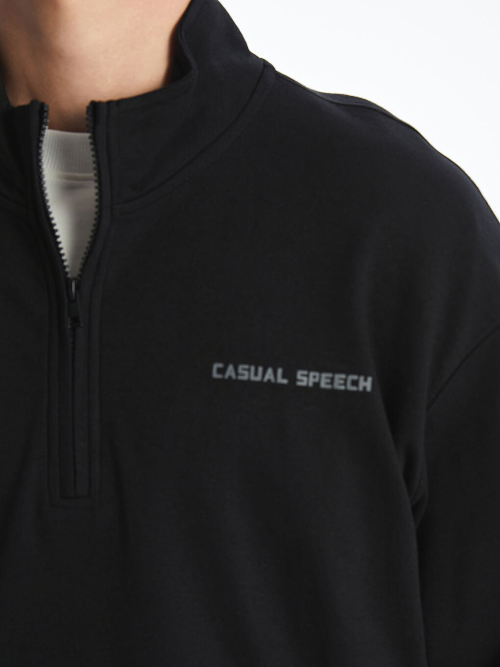 XSIDE Funnel Neck Long Sleeve Men's Zip-Up Sweatshirt -W54268Z8-CVL