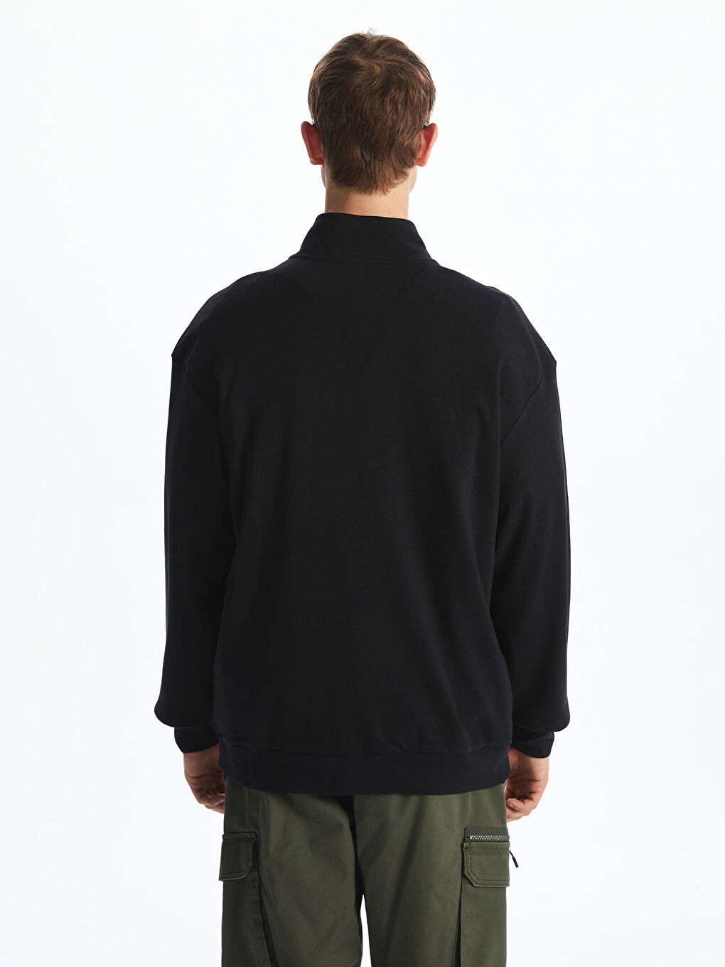 XSIDE Funnel Neck Long Sleeve Men's Zip-Up Sweatshirt -W54268Z8-CVL